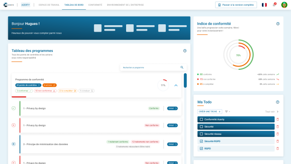 Audit et mise en conformité